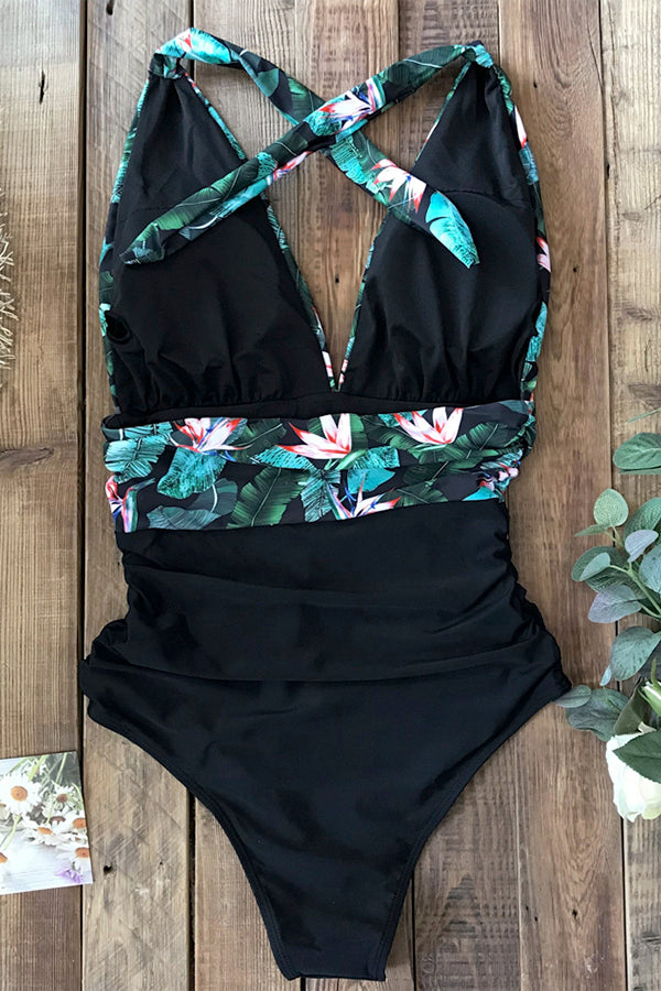 Floral Printed One-Piece Swimsuit